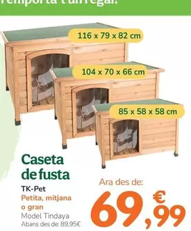 Oferta de Tk-Pet - Caseta De Madera por 69,99€ en Tiendanimal