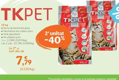 Oferta de Tk-Pet - 15 Kg por 12,99€ en Tiendanimal