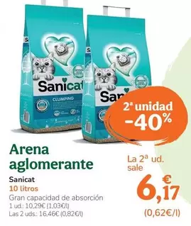 Oferta de Sanicat - Arena Aglomerante por 10,29€ en Tiendanimal