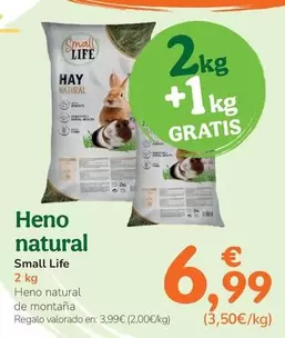 Oferta de Small Life - Heno Natural por 6,99€ en Tiendanimal