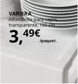 Oferta de Variera - Alfombrilla Para Cajon Trasparente  por 3,49€ en IKEA