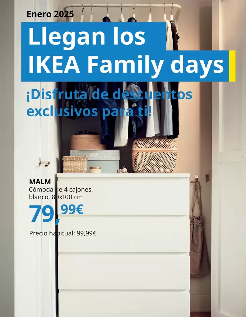 Oferta de Malm - Cómoda De 4 Cajones, Blanco, 80x100 Cm por 79,99€ en IKEA