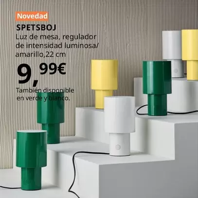 Oferta de Spetsboj Luz De Mesa, Regulador De Intensidad Luminosa/ Amarillo, 22 Cm por 9,99€ en IKEA