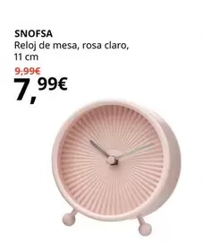 Oferta de Snofsa - Reloj De Mesa, Rosa Claro 11cm por 7,99€ en IKEA