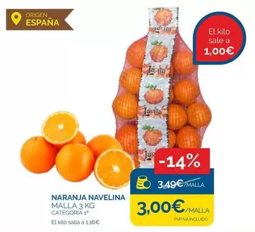 Oferta de Origen - Naranja Navelina por 3€ en Supermercados La Despensa