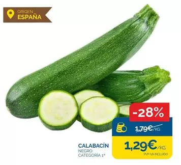 Oferta de Origen - Calabacín por 1,29€ en Supermercados La Despensa