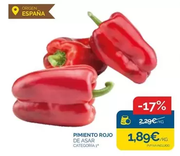 Oferta de Origen - Pimiento Rojo por 1,89€ en Supermercados La Despensa