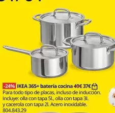 Oferta de Ikea -  365+ Batería Cocina por 37€ en IKEA