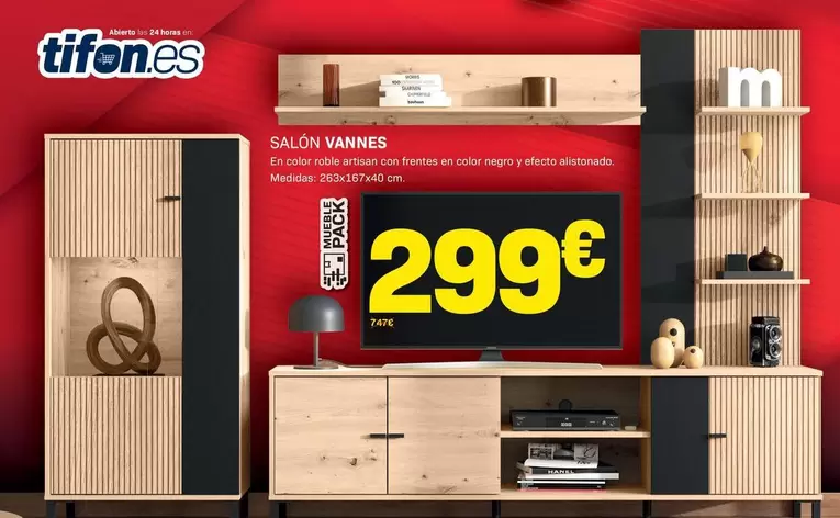 Oferta de Tifon.es - Salon Vannes por 299€ en Tifón Muebles