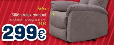 Oferta de Relax - Sillon  Manual por 299€ en Tifón Muebles