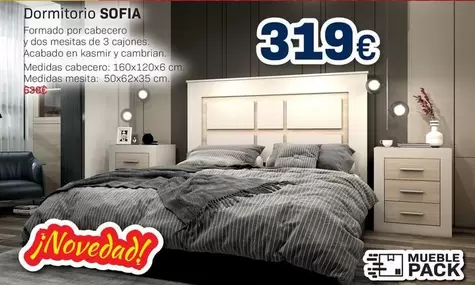 Oferta de Sofia - Dormitorio por 319€ en Tifón Muebles