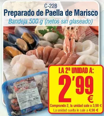 Oferta de Preparado De Paella De Marisco por 4,96€ en Abordo