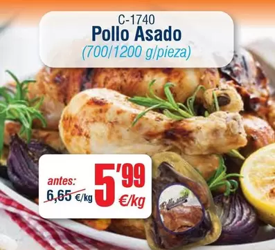 Oferta de Pollo Asado por 5,99€ en Abordo