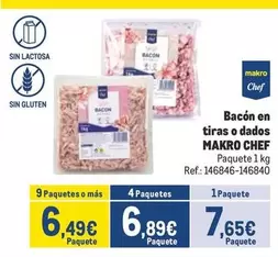 Oferta de Makro - Bacon En Tiras O Dados por 7,65€ en Makro