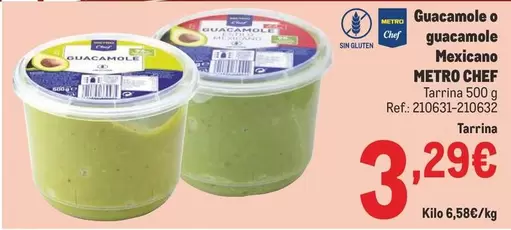 Oferta de Chef - Guacamole O Guacamole Mexicano por 3,29€ en Makro