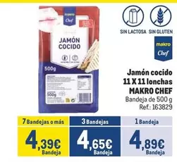 Oferta de Makro - Jamon Cocido por 4,89€ en Makro