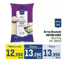 Oferta de Chef - Arroz Basmati por 13,99€ en Makro