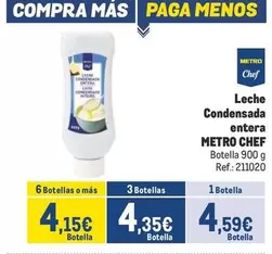 Oferta de Chef - Leche Condensada Entera por 4,59€ en Makro