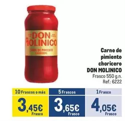 Oferta de Don Molinico - Carne De Pimiento Choricero por 4,05€ en Makro