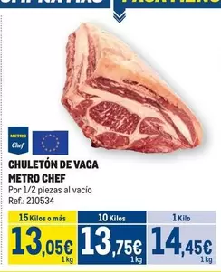 Oferta de Chef - Chuletón De Vaca por 14,45€ en Makro