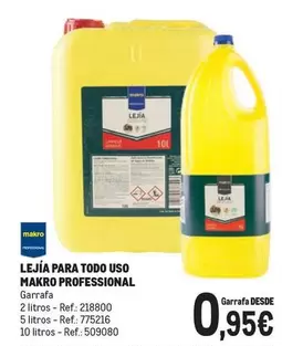 Oferta de Makro - Lejía Para Todo Uso por 0,95€ en Makro