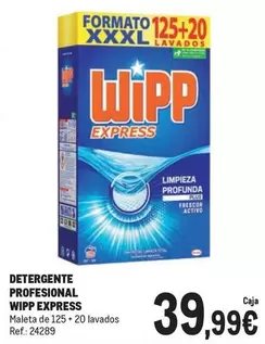 Oferta de Wipp - Detergente Profesional Express por 39,99€ en Makro