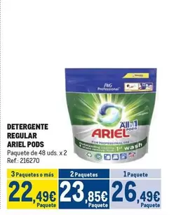 Oferta de Ariel - Detergente Regular Pods por 26,49€ en Makro