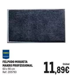 Oferta de Makro - Felpudo Moqueta por 11,89€ en Makro