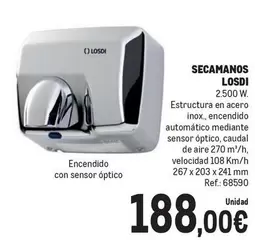 Oferta de Losdi - Secamanos por 188€ en Makro