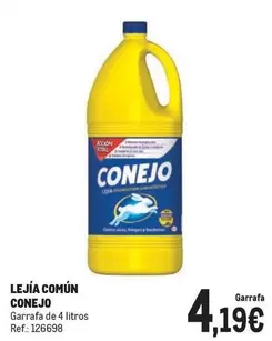 Oferta de Conejo - Lejía Común por 4,19€ en Makro