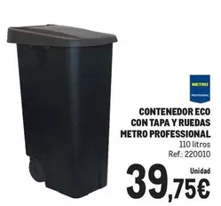 Oferta de Eco - Contenedor  Con Tapa Y Ruedas por 39,75€ en Makro