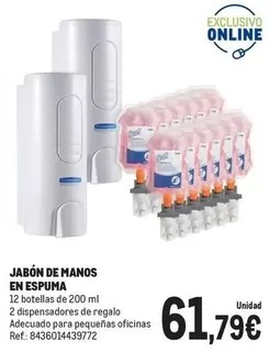 Oferta de Jabon De Manos En Espuma por 61,79€ en Makro