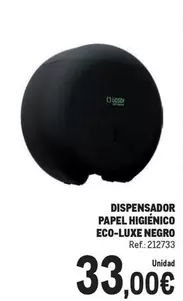 Oferta de Losdi - Dispensador Papel Higiénico Eco-luxe Negro por 33€ en Makro