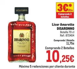 Oferta de Disaronno - Licor Amaretto por 11,75€ en Makro