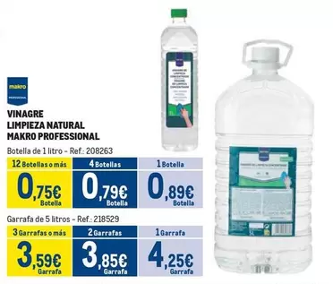 Oferta de Makro - Vinagre Limpieza Natural Professional por 4,25€ en Makro