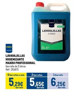 Oferta de Makro - Lavavajillas Higienizzante por 6,25€ en Makro