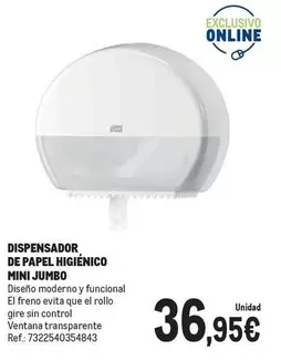 Oferta de Jumbo - Dispensador De Papel Higiénico por 36,95€ en Makro