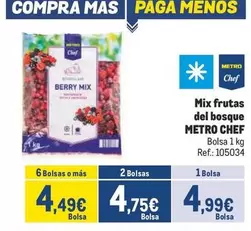 Oferta de Mas - Mix Frutas Del Bosque por 4,99€ en Makro