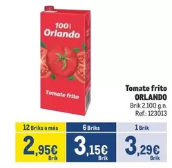 Oferta de Orlando - Tomate Frito por 3,29€ en Makro