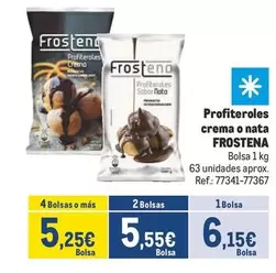 Oferta de Frostena - Profiteroles Crema O Nata por 6,15€ en Makro