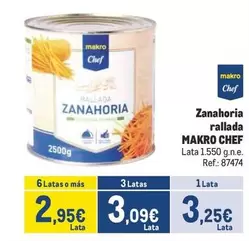 Oferta de Makro - Zanahoria Rallada por 3,25€ en Makro