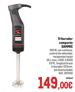 Oferta de Control - Triturador Compacto por 149€ en Makro