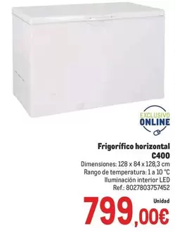 Oferta de Frigorifico Horizontal C400 por 799€ en Makro