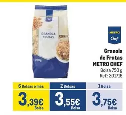 Oferta de Chef - Granola De Frutas por 3,75€ en Makro