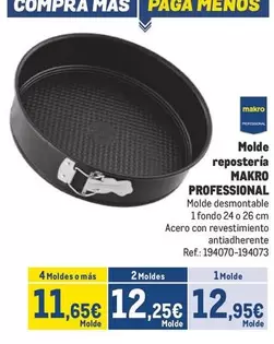 Oferta de Mas - Molde Repostería por 12,95€ en Makro