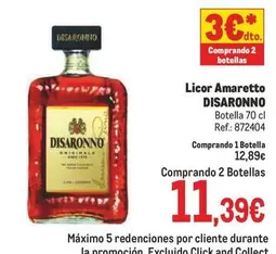 Oferta de Disaronno - Licor Amaretto por 12,89€ en Makro