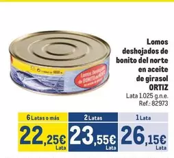 Oferta de Ortiz - Lomos Deshojados De Bonito Del Norte En Aceite De Girasol por 26,15€ en Makro