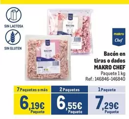 Oferta de Makro - Bacon En Tiras O Dados por 7,29€ en Makro