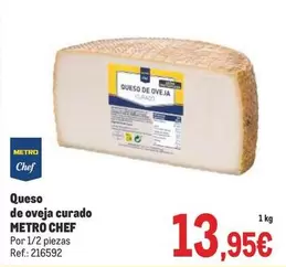 Oferta de Chef - Queso De Oveja Curado por 13,95€ en Makro