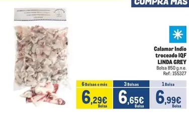 Oferta de Mas - Calamar Indio Troceado Iqf por 6,99€ en Makro